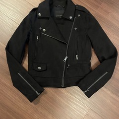 ★美品★BANANA REPUBLIC FACTORY STORE　　ヴィーガン　スエード　ライダースジャケットの画像
