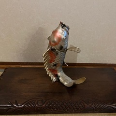 [素材：真鍮] 錦鯉の置物