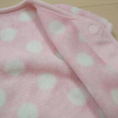 80cm-90cm】子供 ベビー服 スリーパー 女の子 パジャマ ピンク ベストの画像