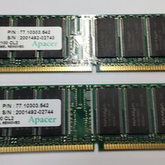PC2100 CL2 128MB x 2枚