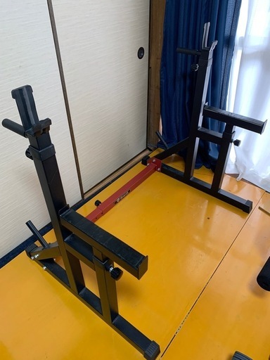 ★期間限定　グロング GronG バーベルスタンド ベンチプレスラック スクワットラック セーフティーバー搭載 高さ調整/幅調整可能 耐荷重250kg