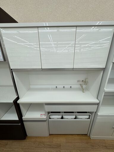 ★ジモティ割あり★ ニトリ 食器棚 ホワイト H181×W120×D42 クリーニング済み KJ6580