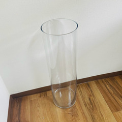 【美品】ガラス ベース シリンダー 60cm 花器 花瓶 ガラスの画像