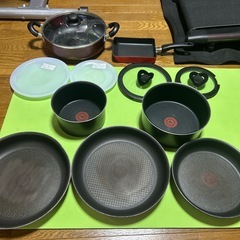 (IH使用可能) T-fal10点セット+卵焼き+両手鍋まとめ売り