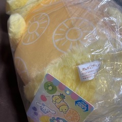 ポムポムプリン BIG フルーツポンチ柄おすわりドールの画像