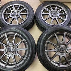 格安スタッドレスセット◆クリア 5.5J 14in +38 4/100 155/65R14◆N-BOX N-WGN タント アルト ミラ ワゴンR ムーヴなどに