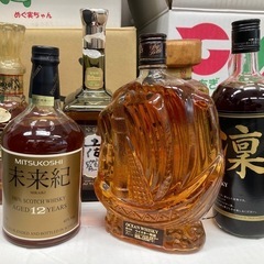 ④お酒まとめて・ウィスキーなと7本＋おまけ3本・日本酒・ワイン