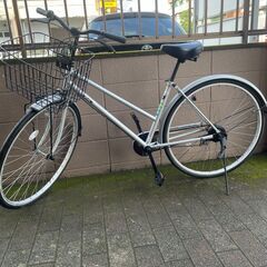 リサイクルショップどりーむ荒田店 No1499 自転車　シティサイクル　２７インチ　シンプルなフラットハンドルで乗りやすい♪　LEDライト付き♪　