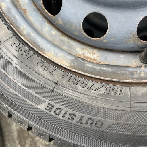 ヨコハマスタッドレス！バリ溝！155/70R13　