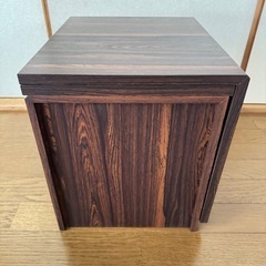 可変（変形し上部の書棚化が可能）ミニタンス3段　アンティークの画像