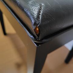 Technics ピアノ 黒 合成皮革 木製スツール♦の画像