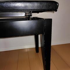 Technics ピアノ 黒 合成皮革 木製スツール♦の画像
