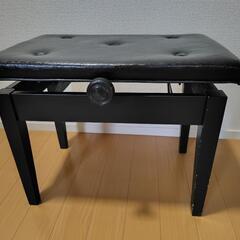 Technics ピアノ 黒 合成皮革 木製スツール♦