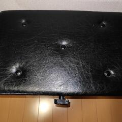 Technics ピアノ 黒 合成皮革 木製スツール♦の画像