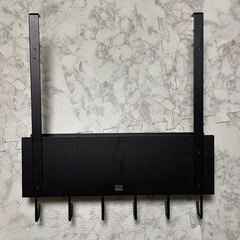 山崎実業(Yamazaki) デスク下 ケーブル & ルーター収納 ラック ブラック 約W40XD11.5XH43cm smart スマート コード収納 浮かせて収納の画像