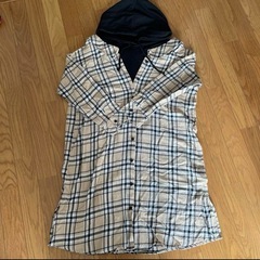 シャツワンピース　フリーサイズ　