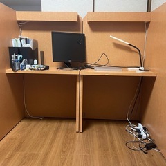 勉強机　テレワーク　デスク　2つセット　11月末受け渡し希望の画像