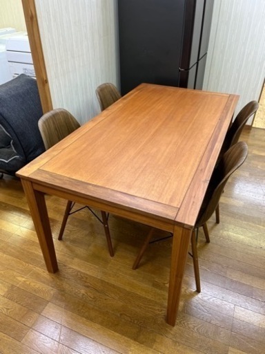 激安販売!! 4人掛け ワイド ダイニングテーブル チェア×4脚 セット イームズタイプチェア 家具 ダイニングセット