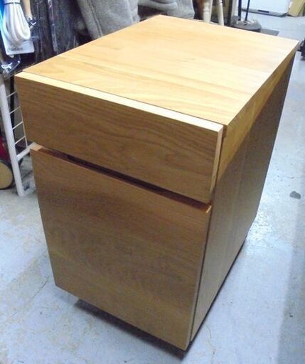 無印良品 無垢材デスク ワーキングチェア 袖机(キャビネット) 3点セット オーク材 学習机 MUJI 良品計画  札幌市 白石区 東