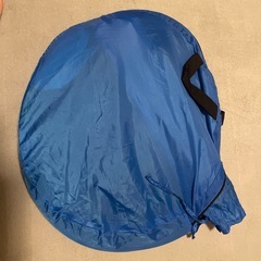 【現在非売品！】撮影のみ使用・子供用テント おしゃれ 紫青窓付 カーテン付きの画像