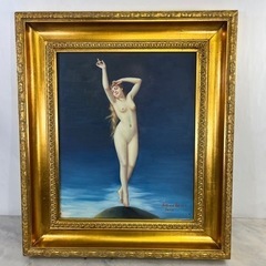【売約済】複製画 額装付 油絵 Alfred Benoit Pa...