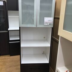 ★ジモティ割あり★  食器棚 ダークブラウン W59×D40×H...