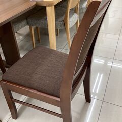 ダイニング3点セット　ブラウン 　①の画像