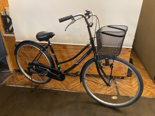 26インチ　シングルギア自転車　黒