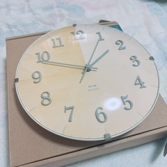 Bruno 2wayグラデーションウッドクロック　ナチュラルウッド