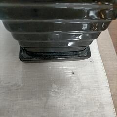 サンセベリア 黒スクエア 陶器鉢 受け皿の画像