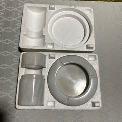大理石？かな？灰皿、タバコ入れセット