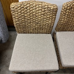 【済】アジアン家具 ダイニングチェア 2脚セットの画像
