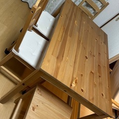 引き取り手決まりました。IKEA ダイニングテーブル、椅子　5点...