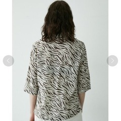 MOUSSY マウジー　シャツ　ゼブラ柄　薄手　柄シャツ　半袖シャツの画像