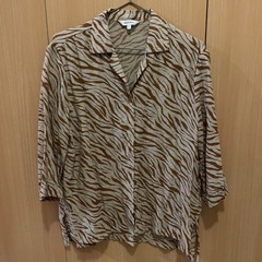 MOUSSY マウジー　シャツ　ゼブラ柄　薄手　柄シャツ　半袖シャツの画像