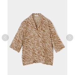 MOUSSY マウジー　シャツ　ゼブラ柄　薄手　柄シャツ　半袖シャツの画像