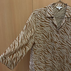 MOUSSY マウジー　シャツ　ゼブラ柄　薄手　柄シャツ　半袖シャツの画像