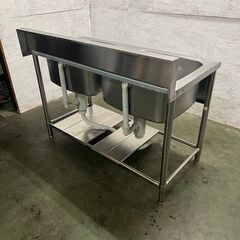 【Clean up】業務用  クリナップ ステンレス製 2槽シンク 厨房 W1200×D600×H915 N0418の画像