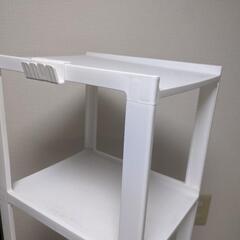 五段シューズラックホワイトの画像