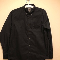 襟付きシャツ　長袖　ネイビー　秋服