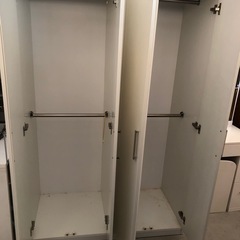 人気の白家具❗️ナフコ ワードローブ クローゼット❗️1台2000円❗️58cm×58cm×高さ180cm の画像
