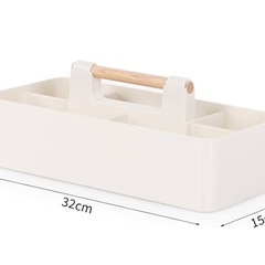 収納ボックス 多機能 仕切りボックス 持ち手付き 小物 化粧品 コスメ 文房具の画像