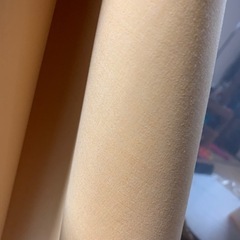 オレンジ　カーテン生地　ハンドメイド　の画像