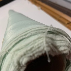 黄緑色　カーテン生地　ハンドメイドの画像