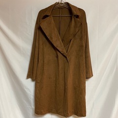 GU ジーユー フェイクスウェードコート 長袖 茶 ブラウン S