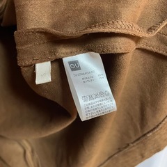 GU ジーユー フェイクスウェードコート 長袖 茶 ブラウン Sの画像