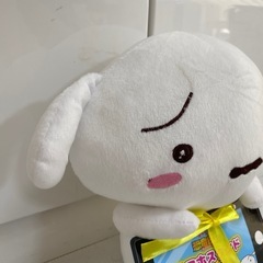 タグ付き　クレヨンしんちゃん　オラたちの恐竜日記　スマホスタンドぬいぐるみ　シロの画像