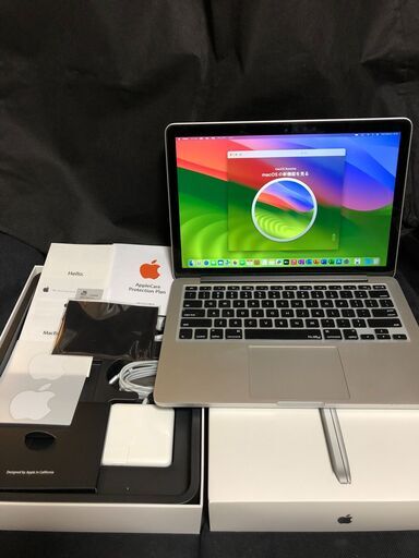 「MacBook Pro Retina 13インチ Mid2014・16GB／512GB」MacOS(Sonoma)&Office2019とWin11 Pro＆OfficeProPlusの選択起動可能 / 13.3インチLED液晶 / メモリー16GB / SSD-512GB / 箱付中古品