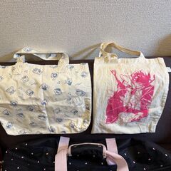 ☆美品良品☆ドラムバッグ　トートバック×4まとめて！！　合宿　お泊り　林間学校　宿泊行事　女児　女の子　ボストンバッグ他とまとめて大歓迎です！！の画像