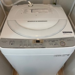 【取りに来てくださる方】SHARP ES-GE6C洗濯機 6.0kg